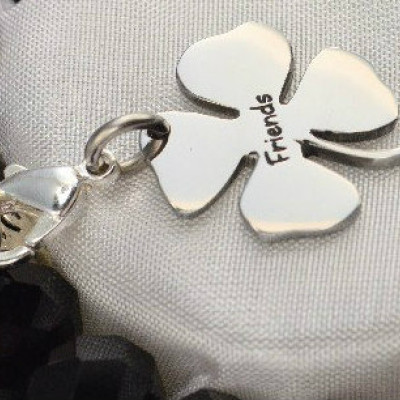 Personalised Four Leaf Clover Charm - Handcrafted & Custom-Made