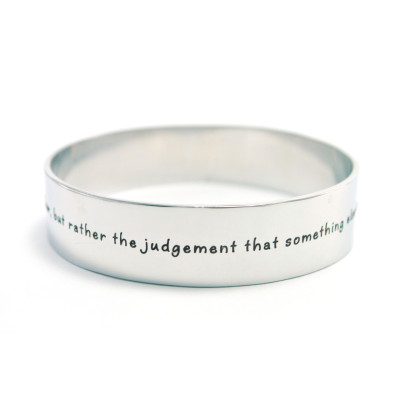 Personalised 15mm Wide Endless Bangle - Silver - Handcrafted & Custom-Made