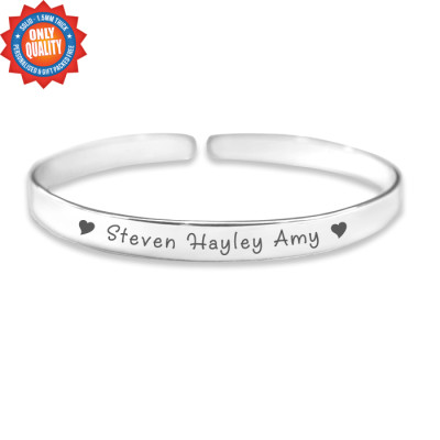Personalised 8mm Endless Bangle - 925 Sterling Silver - Handcrafted & Custom-Made