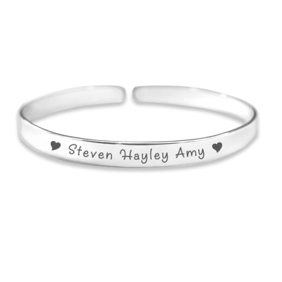Personalised 8mm Endless Bangle - 925 Sterling Silver - Handcrafted & Custom-Made