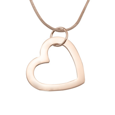 Personalised Always in My Heart Necklace - 18ct  Rose Gold Plated - Handcrafted & Custom-Made