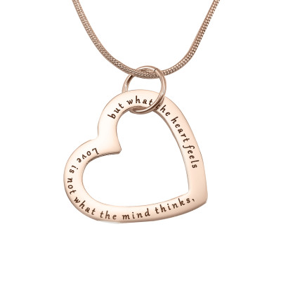 Personalised Always in My Heart Necklace - 18ct  Rose Gold Plated - Handcrafted & Custom-Made