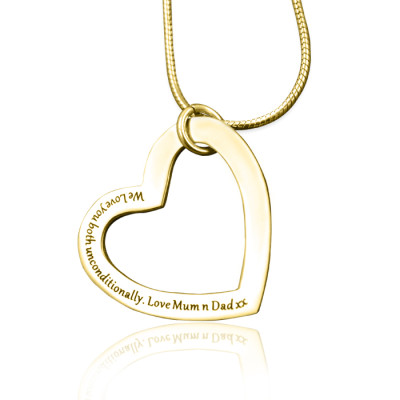 Personalised Always in My Heart Necklace - 18ct Gold Plated - Handcrafted & Custom-Made