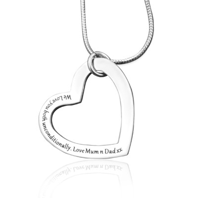 Personalised Always in My Heart Necklace - Sterling Silver - Handcrafted & Custom-Made