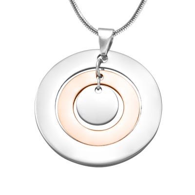 Personalised Circles of Love Necklace - TWO TONE - Rose Gold  Silver - Handcrafted & Custom-Made