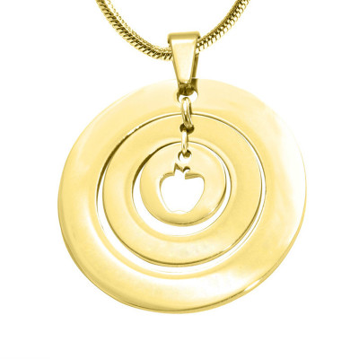 Personalised Circles of Love Necklace Teacher - 18ct GOLD Plated - Handcrafted & Custom-Made
