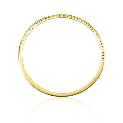 Personalised Classic Bangle - 18ct Gold Plated - Handcrafted & Custom-Made