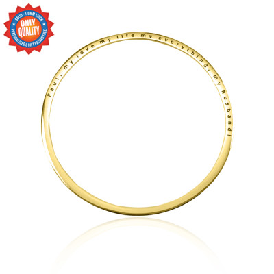 Personalised Classic Bangle - 18ct Gold Plated - Handcrafted & Custom-Made