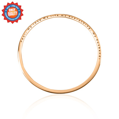 Personalised Classic Bangle - 18ct Rose Gold Plated - Handcrafted & Custom-Made