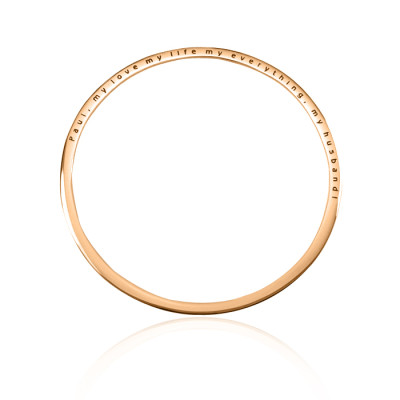 Personalised Classic Bangle - 18ct Rose Gold Plated - Handcrafted & Custom-Made