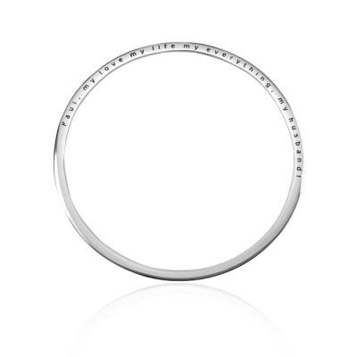 Personalised Classic Bangle - Sterling Silver - Handcrafted & Custom-Made