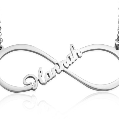 Personalised Single Infinity Name Necklace - Sterling Silver - Handcrafted & Custom-Made