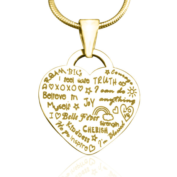 Personalised Heart of Hope Necklace - 18ct Gold Plated - Handcrafted & Custom-Made