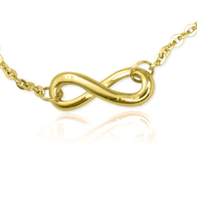 Personalised Classic  Infinity Bracelet/Anklet - 18ct Gold Plated - Handcrafted & Custom-Made