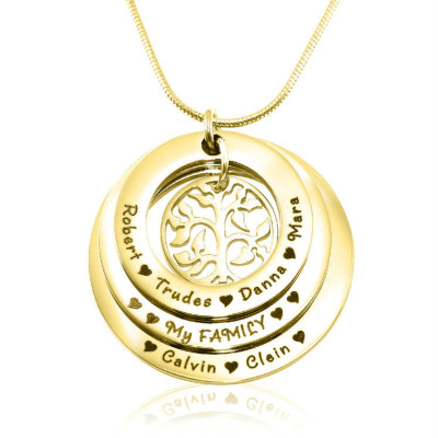 Personalised Family Triple Love - 18ct Gold Plated - Handcrafted & Custom-Made