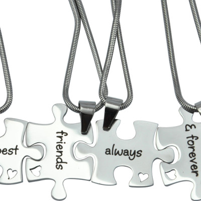 Personalised Forever Friends Puzzle Two Necklaces - Handcrafted & Custom-Made