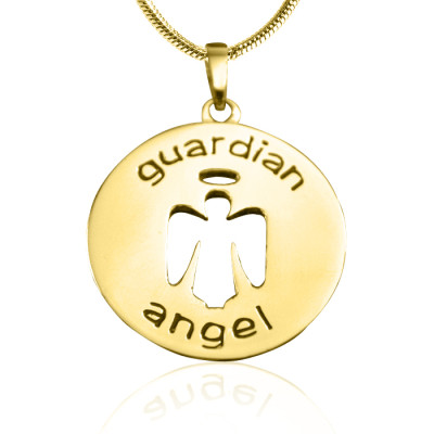 Personalised Guardian Angel Necklace 1 - 18ct Gold Plated - Handcrafted & Custom-Made