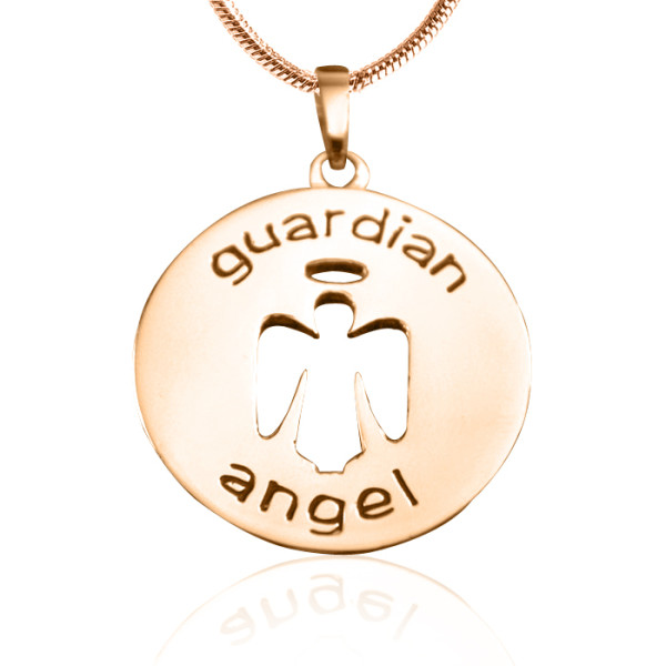 Personalised Guardian Angel Necklace 1 - 18ct Rose Gold Plated - Handcrafted & Custom-Made