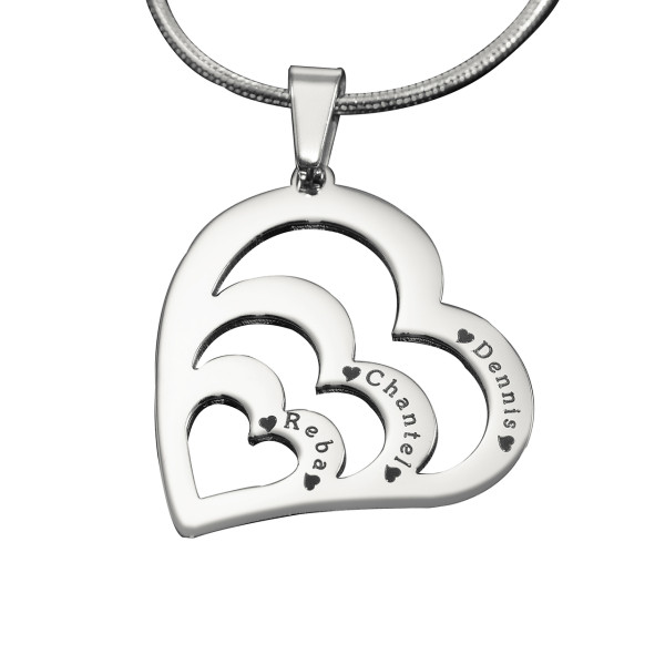 Personalised Hearts of Love Necklace - Sterling Silver - Handcrafted & Custom-Made
