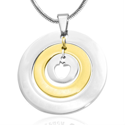 Personalised Circles of Love Necklace Teacher - TWO TONE - Gold  Silver - Handcrafted & Custom-Made
