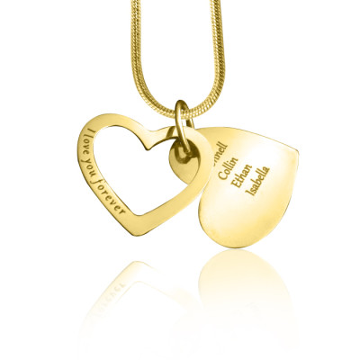 Personalised Love Forever Necklace - 18ct Gold Plated - Handcrafted & Custom-Made