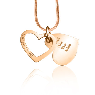 Personalised Love Forever Necklace - 18ct Rose Gold Plated - Handcrafted & Custom-Made