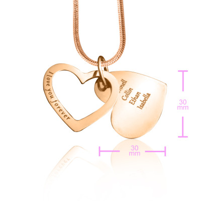 Personalised Love Forever Necklace - 18ct Rose Gold Plated - Handcrafted & Custom-Made