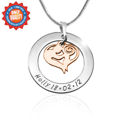 Personalised Mothers Love Necklace - Two Tone - Rose Gold Mother - Handcrafted & Custom-Made