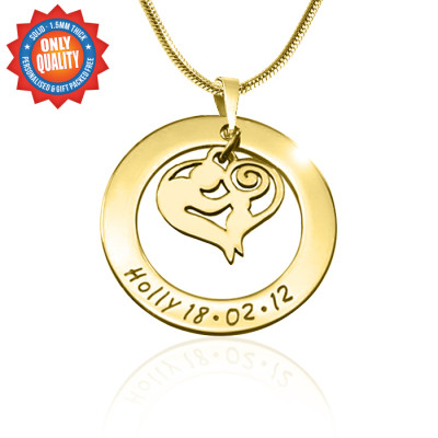 Personalised Mothers Love Necklace - 18ct Gold Plated - Handcrafted & Custom-Made
