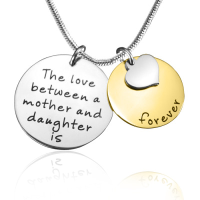 Personalised Mother Forever Necklace - Two Tone - Gold  Silver - Handcrafted & Custom-Made