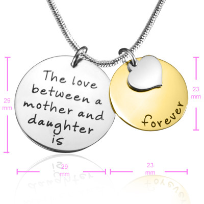 Personalised Mother Forever Necklace - Two Tone - Gold  Silver - Handcrafted & Custom-Made