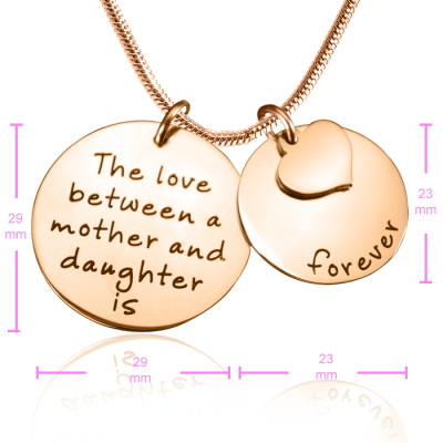 Personalised Mother Forever Necklace - 18ct Rose Gold Plated - Handcrafted & Custom-Made