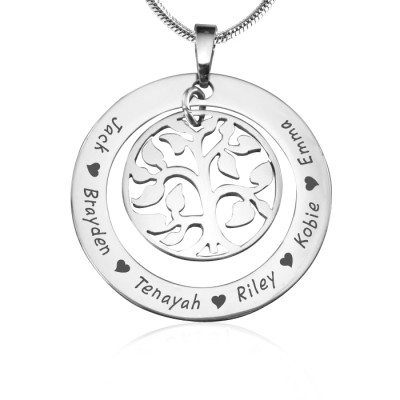 Personalised My Family Tree Necklace - Sterling Silver - Handcrafted & Custom-Made