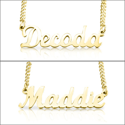 Personalised Name Necklace - 18ct Gold Plated - Handcrafted & Custom-Made