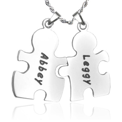 Personalised Puzzle Necklace - Sterling Silver - Handcrafted & Custom-Made