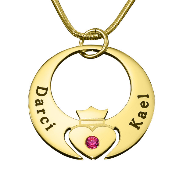 Personalised Queen of My Heart Necklace - 18ct Gold Plated - Handcrafted & Custom-Made