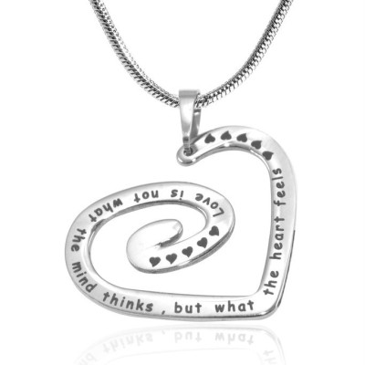 Personalised Swirls of My Heart Necklace - Sterling Silver - Handcrafted & Custom-Made