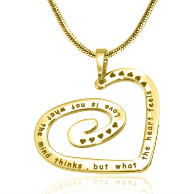 Personalised Swirls of My Heart Necklace - 18ct Gold Plated - Handcrafted & Custom-Made