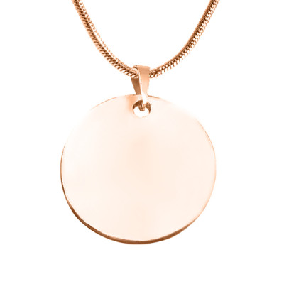 Personalised Swirls of Time Disc Necklace - 18ct Rose Gold Plated - Handcrafted & Custom-Made