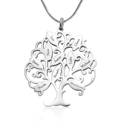 Personalised Tree of My Life Necklace 10 - Sterling Silver - Handcrafted & Custom-Made