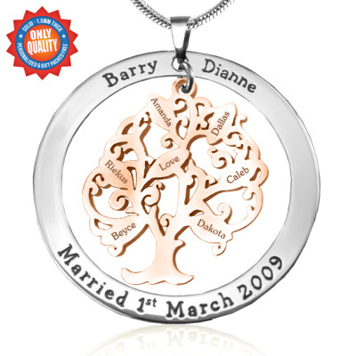 Personalised Tree of My Life Washer 7 - Two Tone - Rose Gold Tree - Handcrafted & Custom-Made
