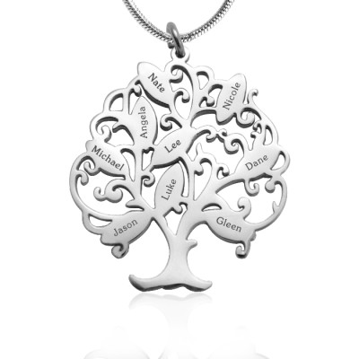 Personalised Tree of My Life Necklace 9 - Sterling Silver - Handcrafted & Custom-Made