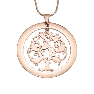 Personalised Tree of My Life Washer 7 - 18ct Rose Gold Plated - Handcrafted & Custom-Made