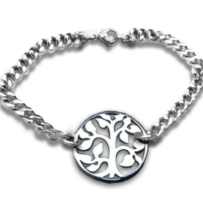 Personalised Tree Bracelet - Sterling Silver - Handcrafted & Custom-Made