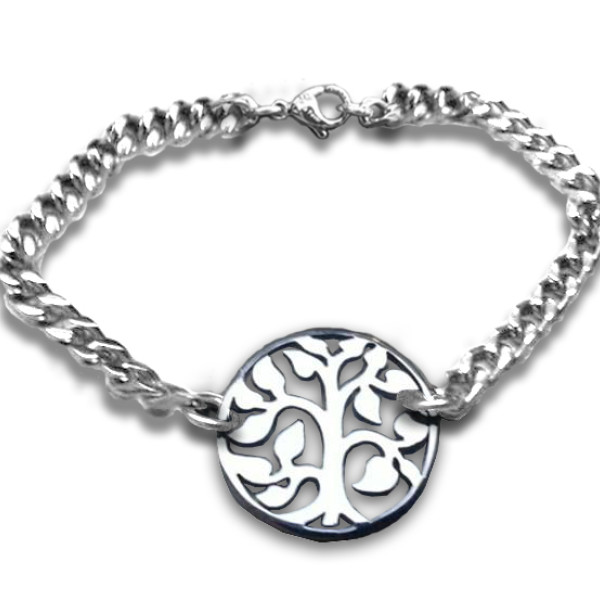 Personalised Tree Bracelet - Sterling Silver - Handcrafted & Custom-Made