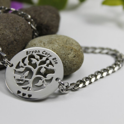 Personalised My Tree Bracelet/Anklet - Sterling Silver - Handcrafted & Custom-Made