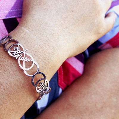 Personalised Endless Double Infinity Bangles - Handcrafted & Custom-Made