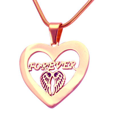 Personalised Angel in My Heart Necklace - 18ct Rose Gold Plated - Handcrafted & Custom-Made