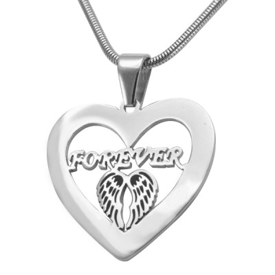 Personalised Angel in My Heart Necklace - Sterling Silver - Handcrafted & Custom-Made