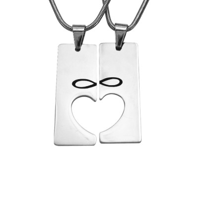 Personalised Bar of Hearts Two Personalised Necklaces - Handcrafted & Custom-Made